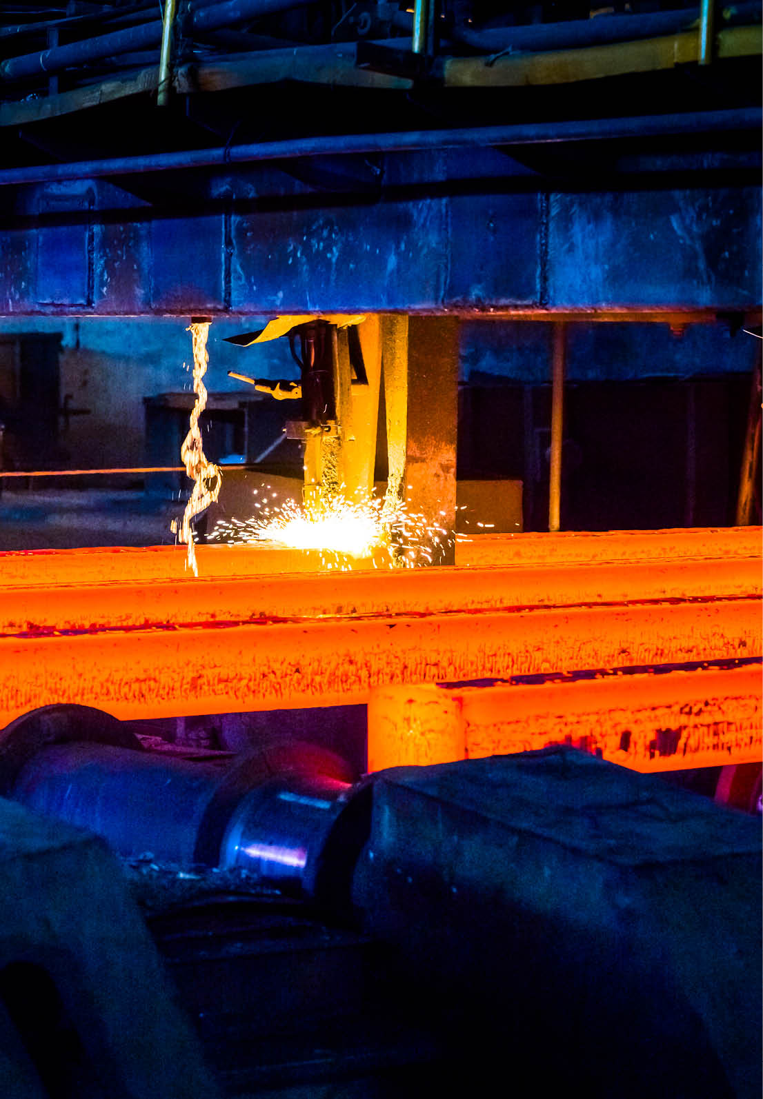 interior view of a steel factory,steel industry in city of China 
